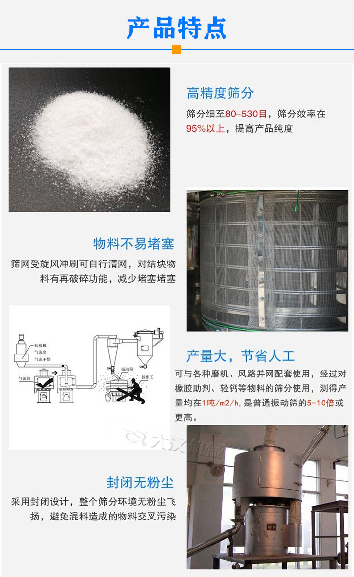 滑石粉氣流篩產品特點